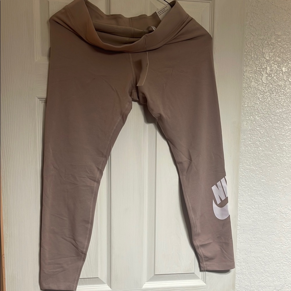 Nike Tan Leggings Full-Length Athletic Wear